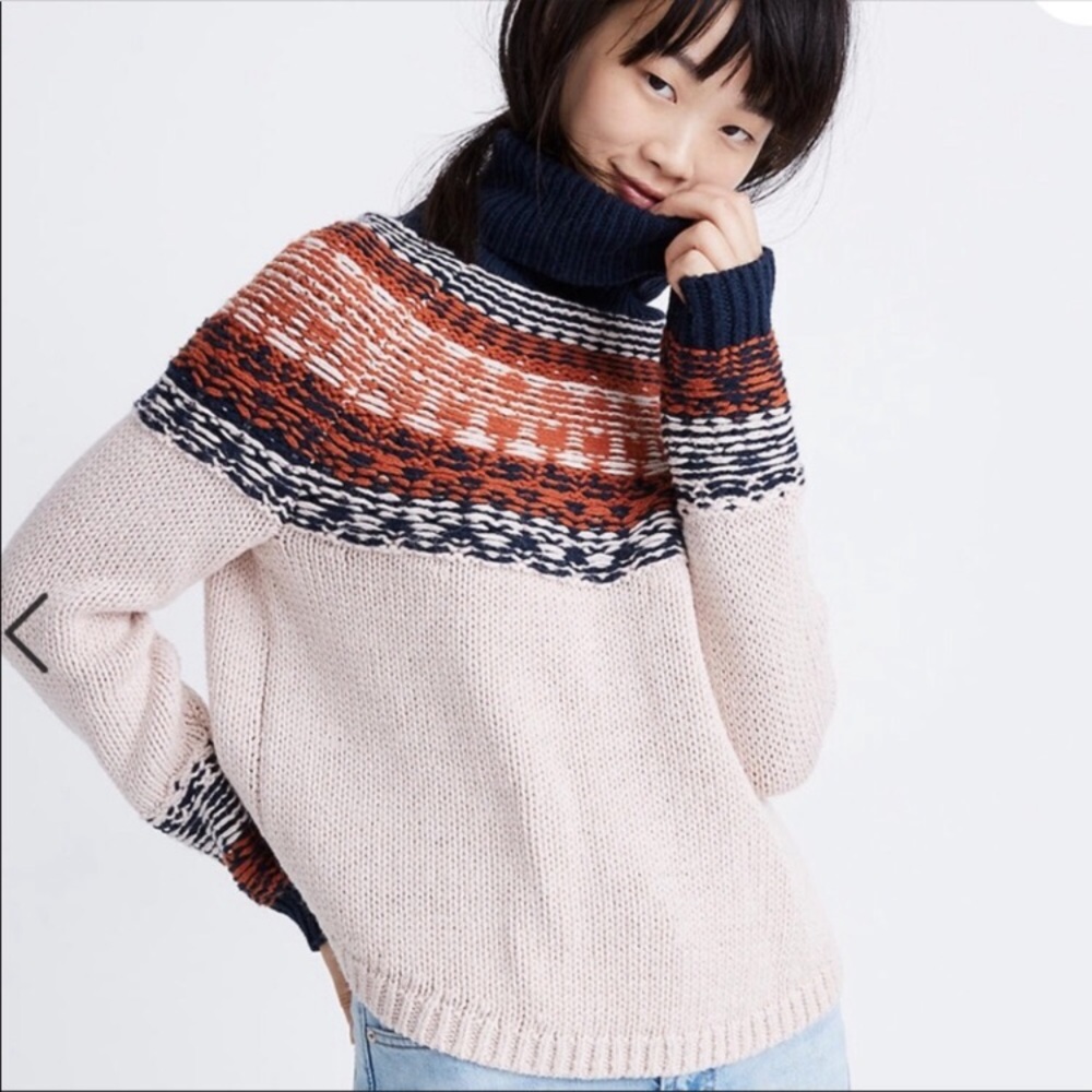 Madewell | NWT Brookdale Fair Isle Turtleneck